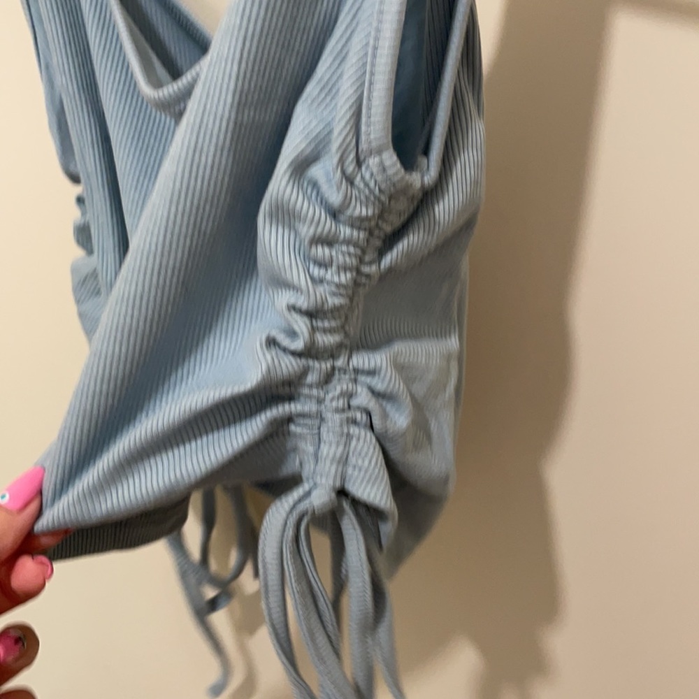 Drawstring ribbed tank top - Picture 4 of 4
